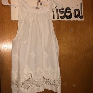 Lace white top